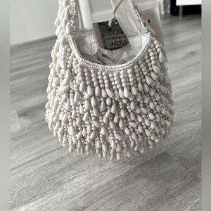 Beautiful White Beaded Purse - NWT
